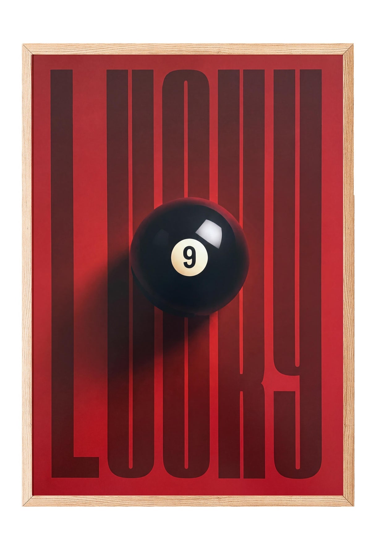 LUCKY Poster – Ahşap Çerçeveli Tablo