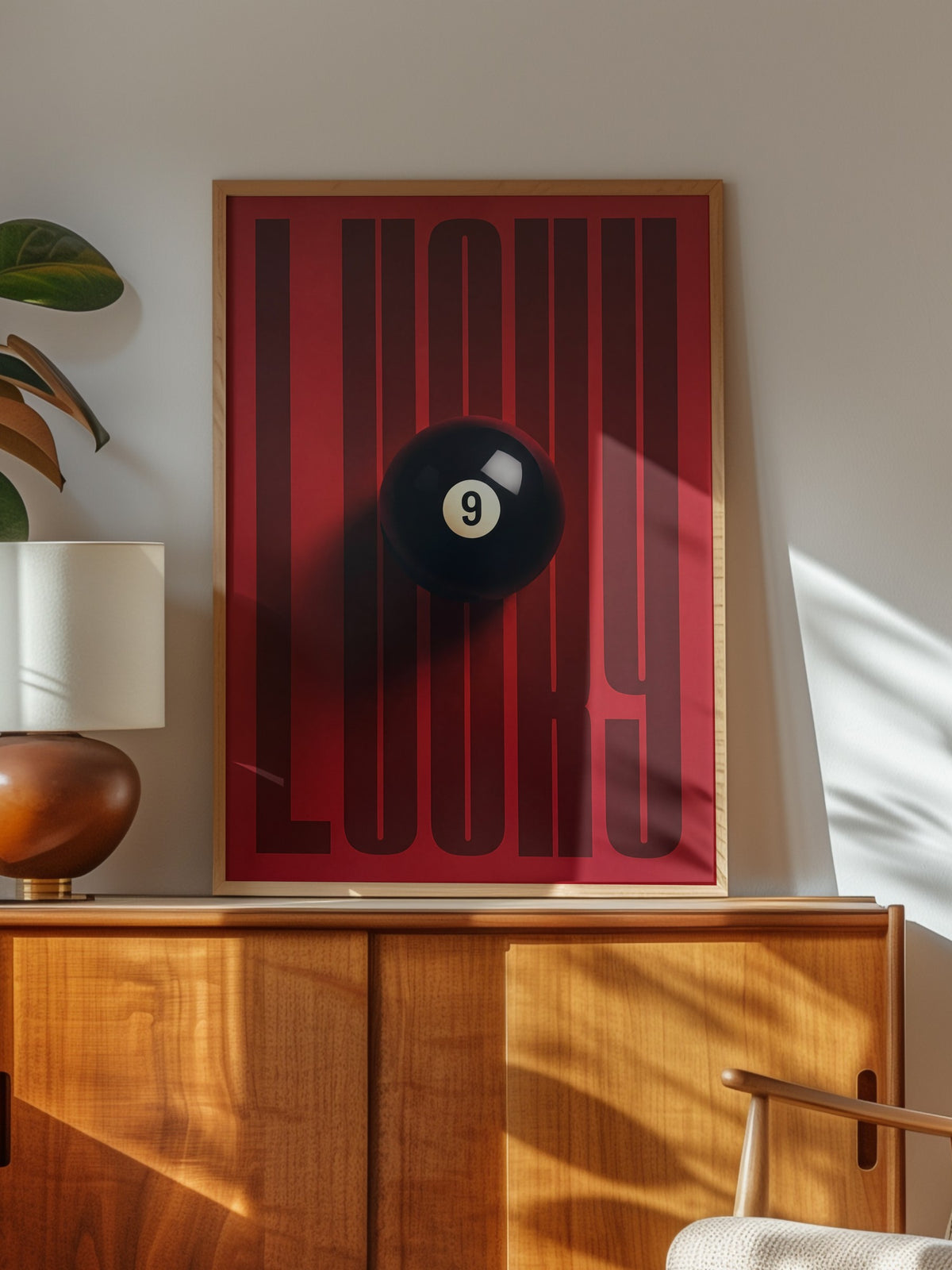 LUCKY Poster – Ahşap Çerçeveli Tablo