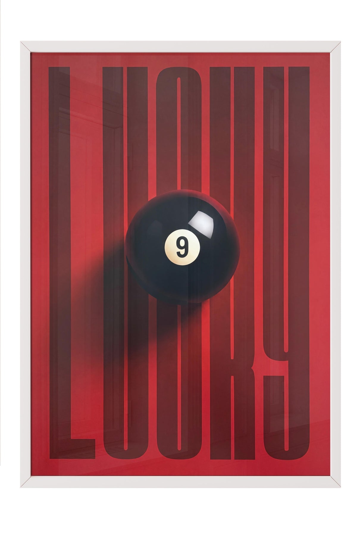 LUCKY Poster – Beyaz Çerçeveli Tablo