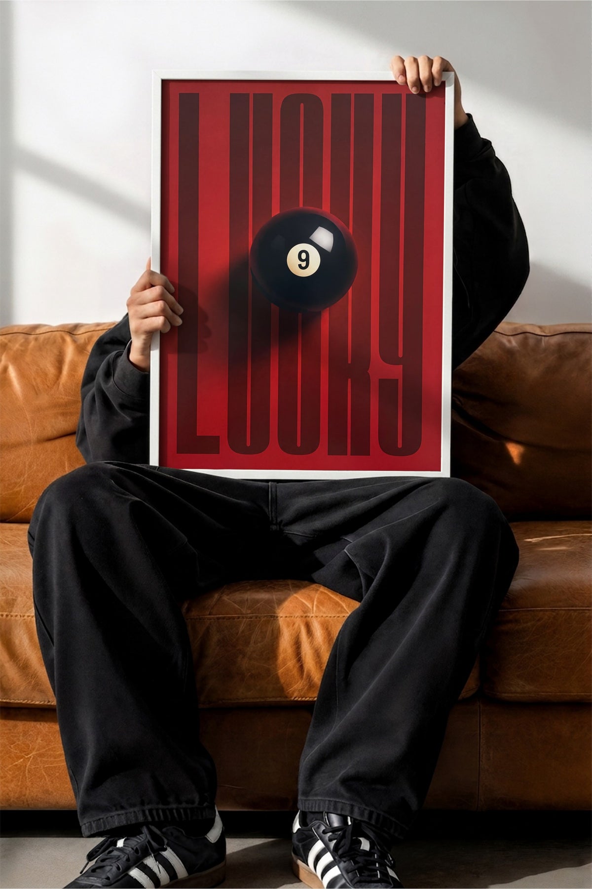 LUCKY Poster – Beyaz Çerçeveli Tablo