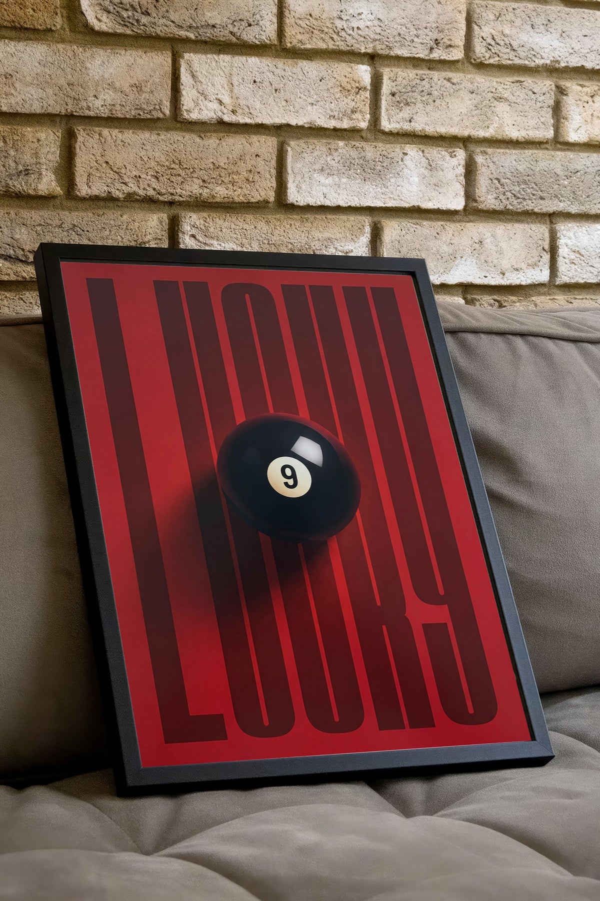 LUCKY Poster – Siyah Çerçeveli Tablo