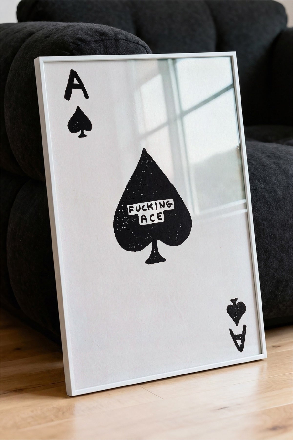 FUCKING ACE Poster – Beyaz Çerçeveli Tablo