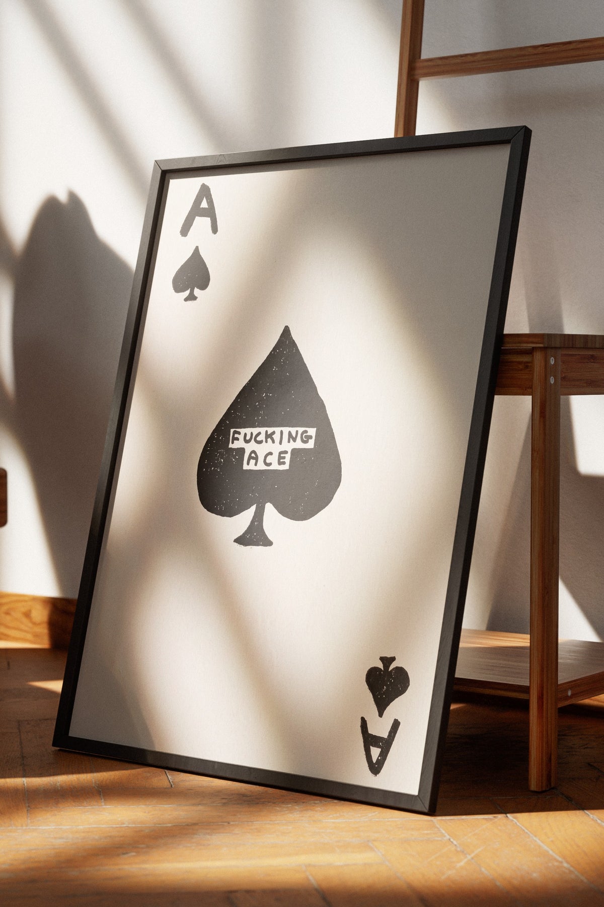 FUCKING ACE Poster – Siyah Çerçeveli Tablo