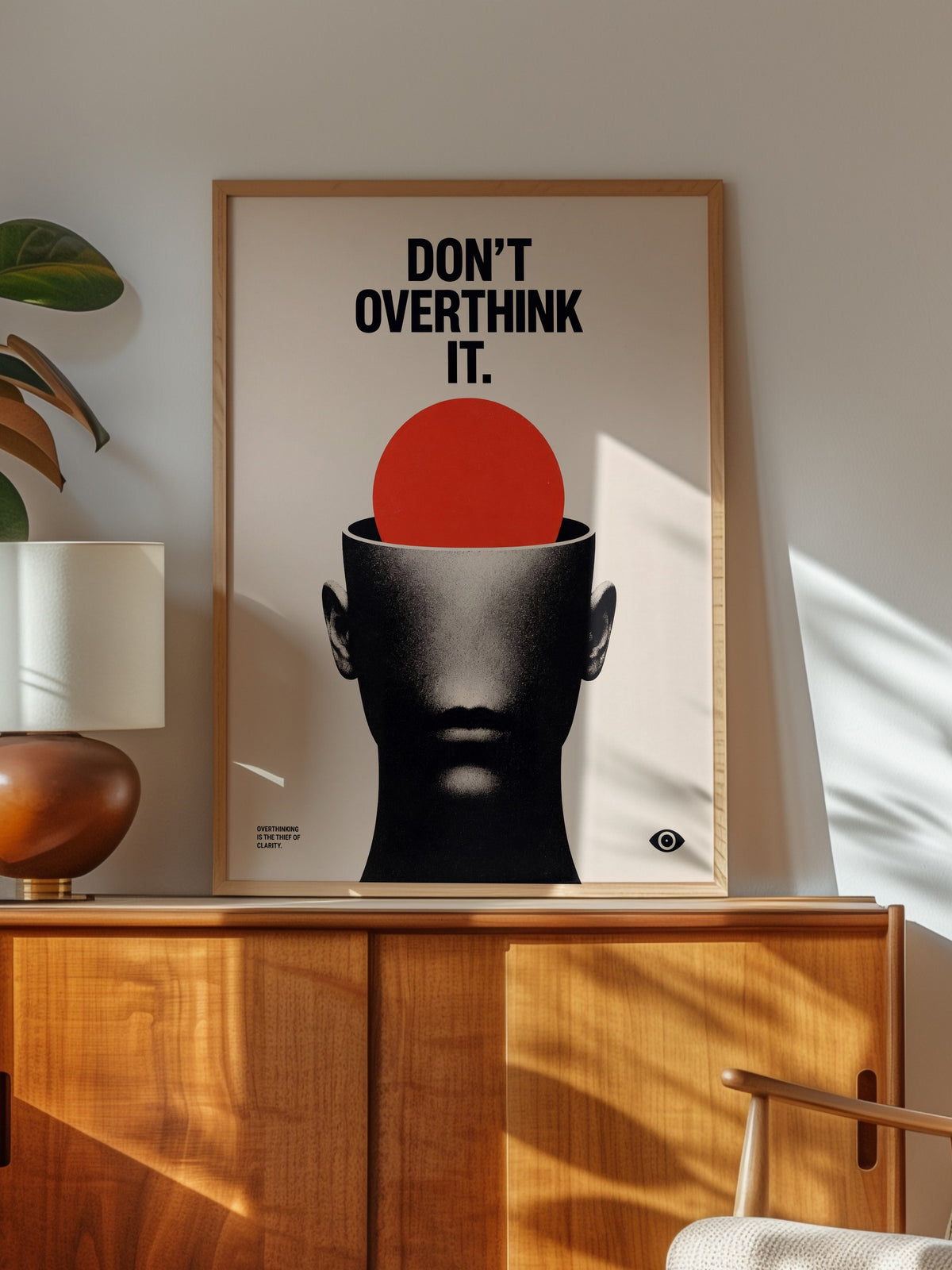 Don't Overthink It Poster – Ahşap Çerçeveli Tablo