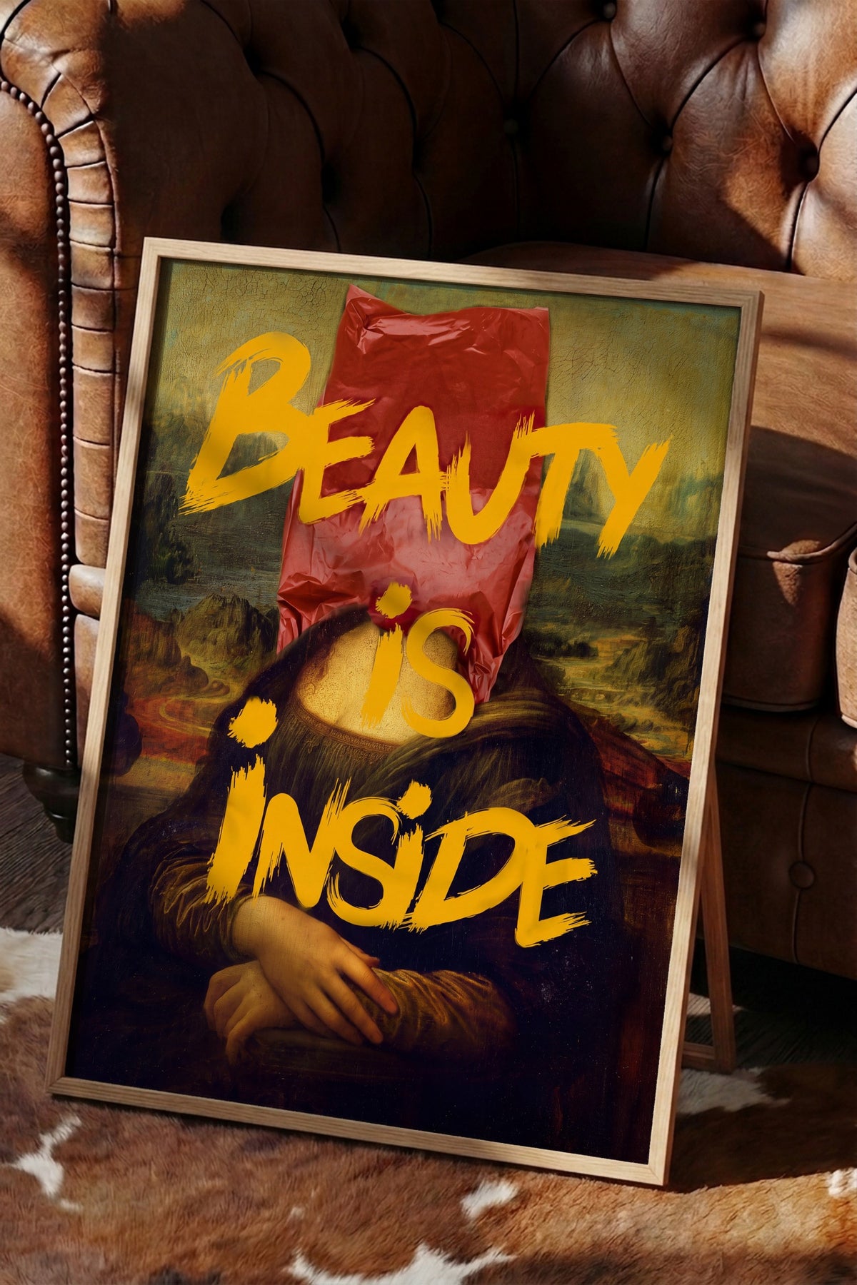 Beauty Is Inside Poster – Ahşap Çerçeveli Tablo
