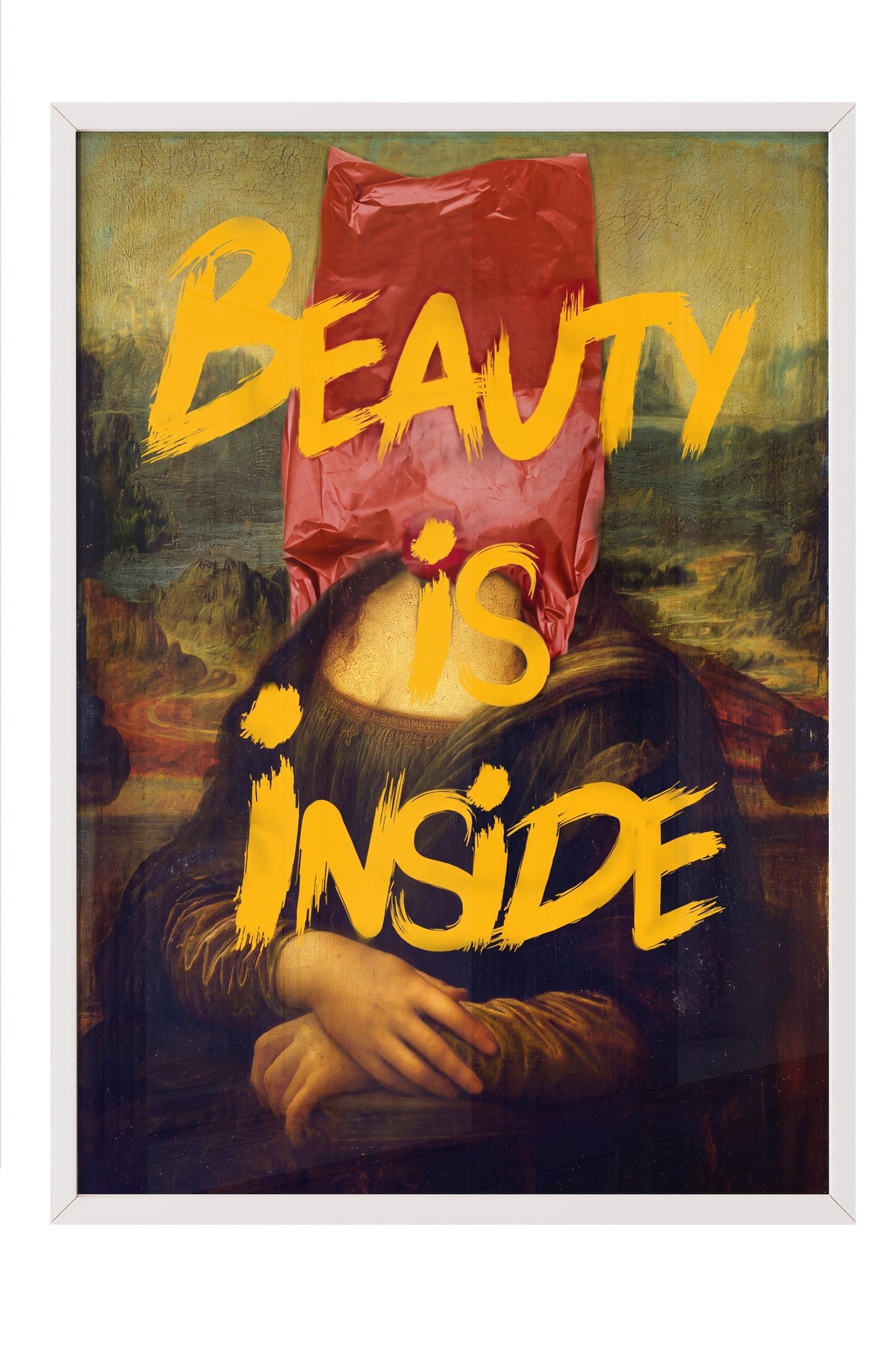 Beauty Is Inside Poster – Beyaz Çerçeveli Tablo