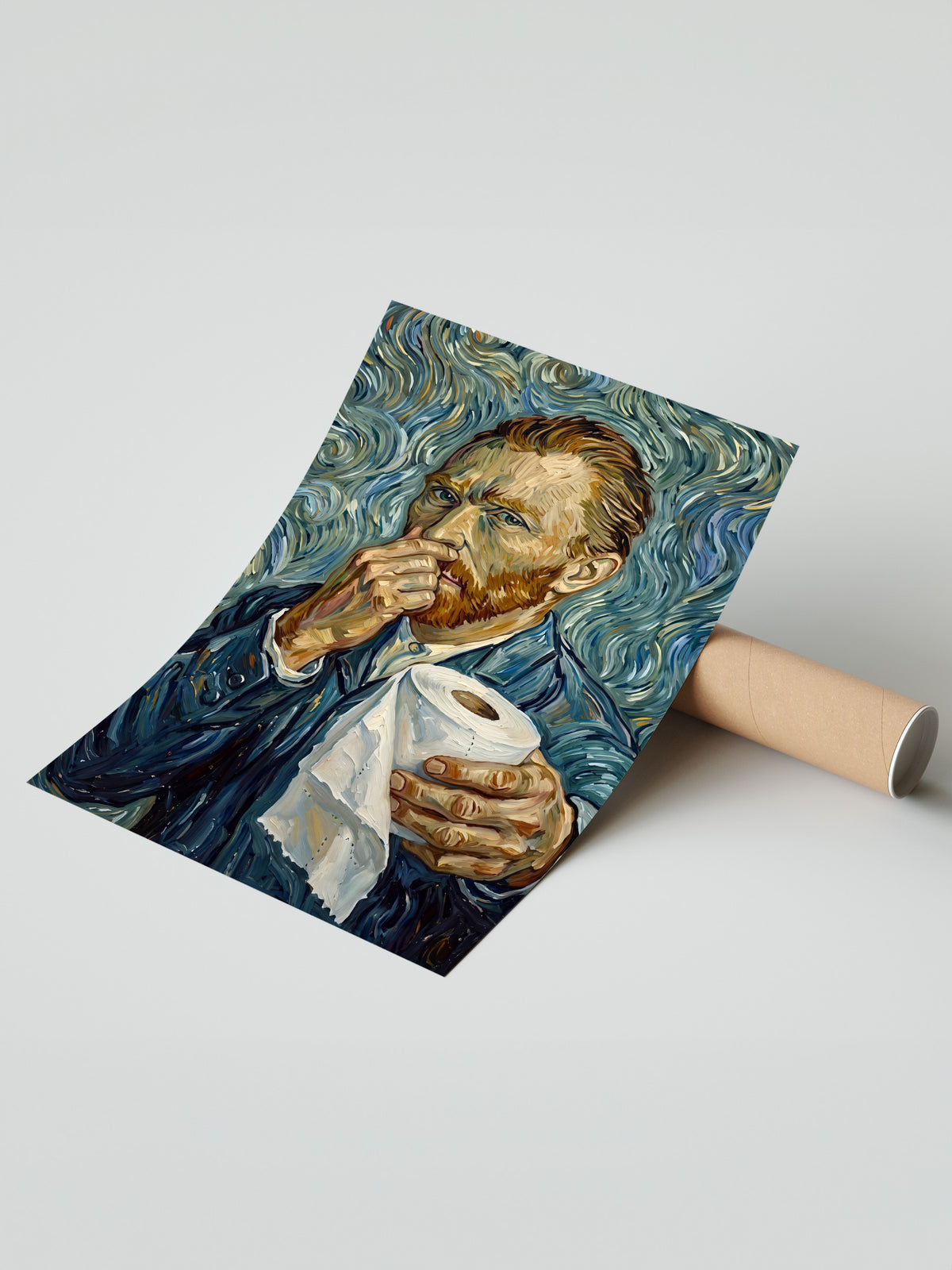 Van Gogh Mizahi Yorum Çerçevesiz Poster