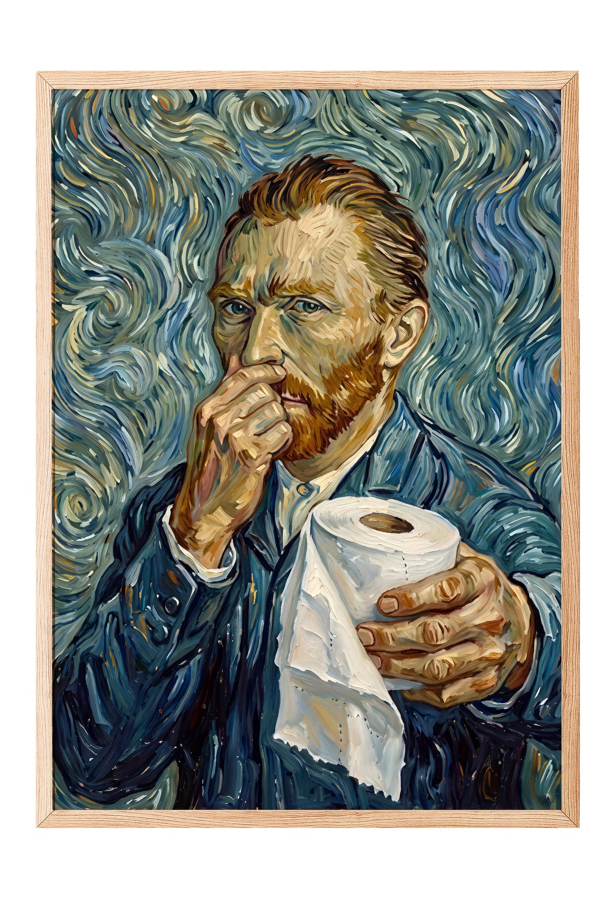 Van Gogh Mizahi Yorum Poster – Ahşap Çerçeveli Tablo