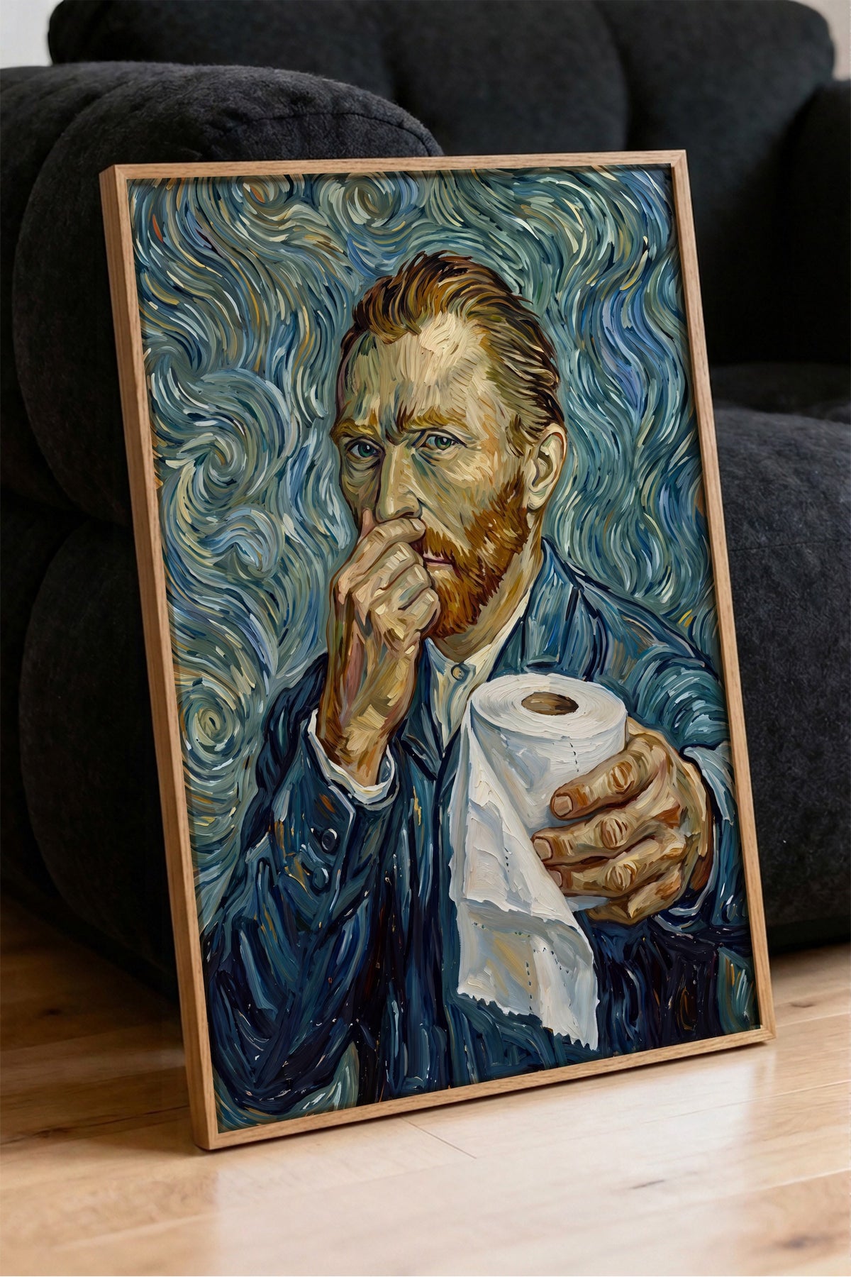 Van Gogh Mizahi Yorum Poster – Ahşap Çerçeveli Tablo