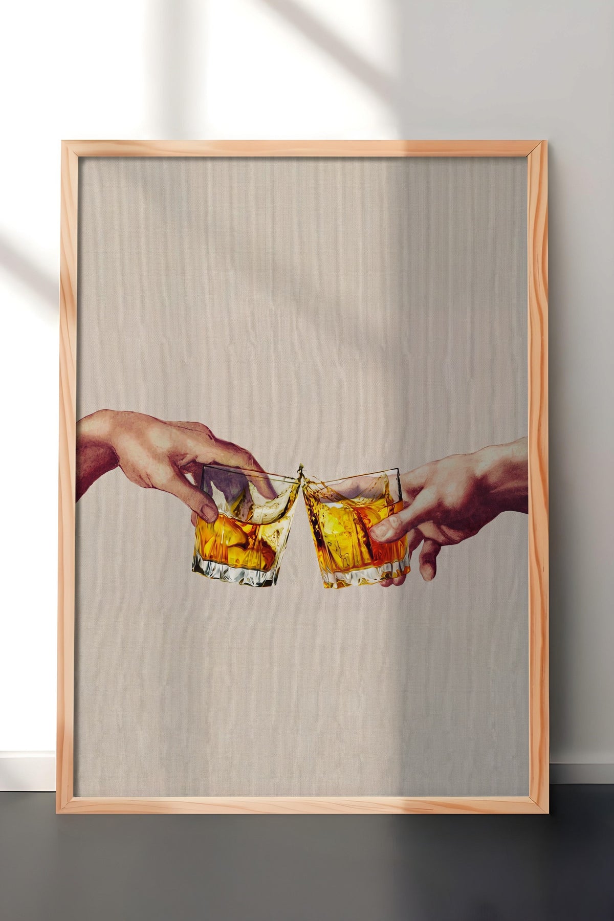 Kadeh Tokuşturan Eller Poster – Ahşap Çerçeveli Tablo