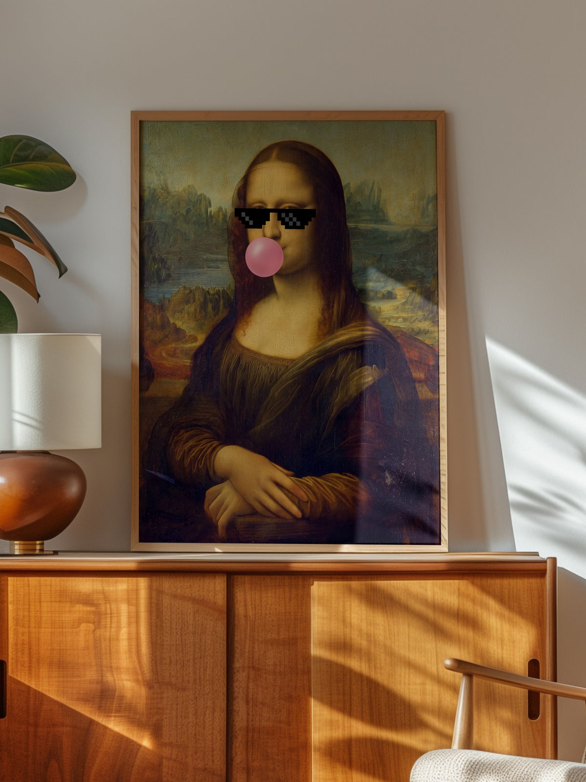 Mona Lisa Remix Poster – Ahşap Çerçeveli Tablo