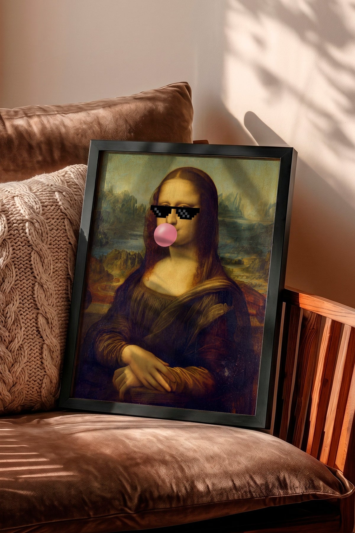 Mona Lisa Remix Poster – Siyah Çerçeveli Tablo