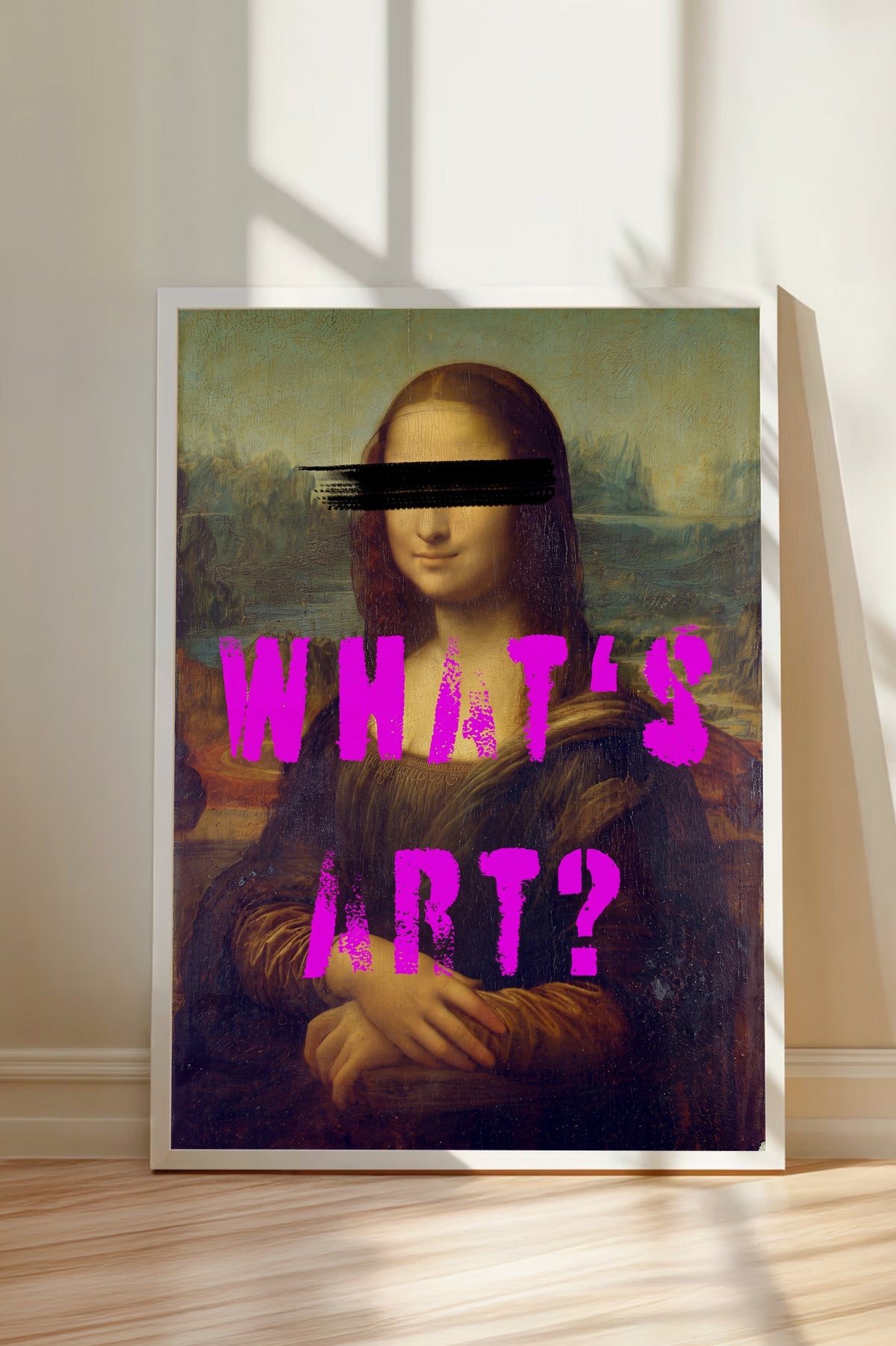 WHAT'S ART? Poster – Beyaz Çerçeveli Tablo
