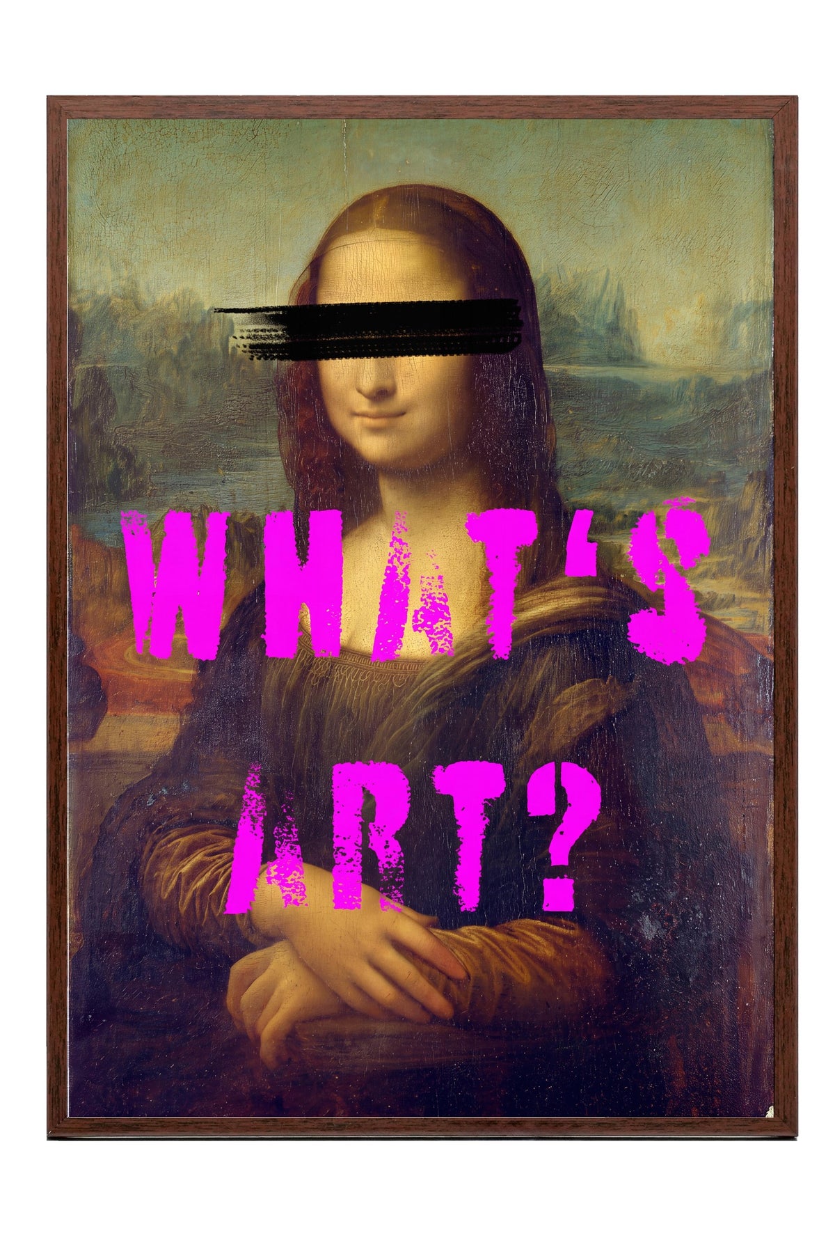 WHAT'S ART? Poster – Kahverengi Çerçeveli Tablo