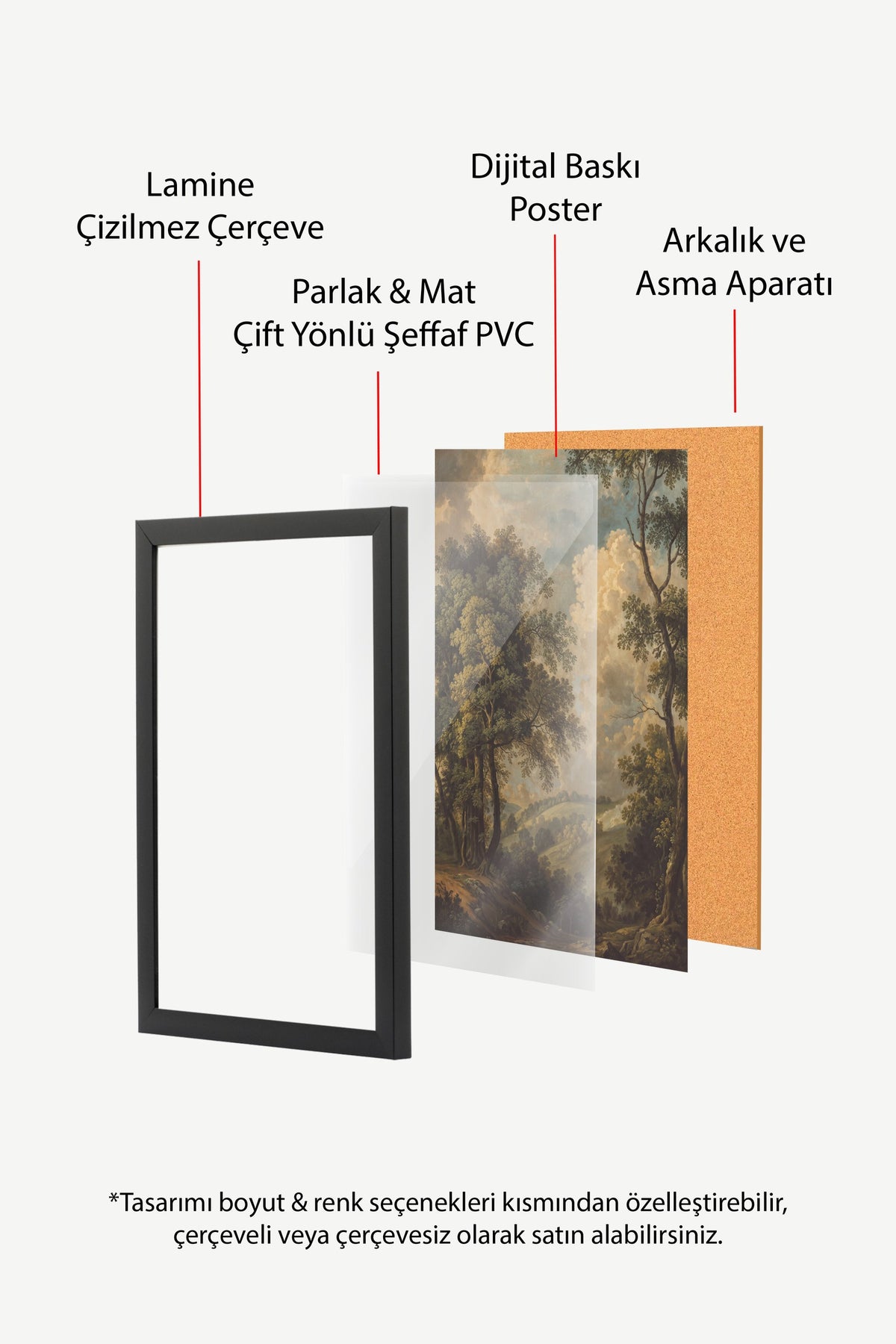 Geniş Açılı Doğa Manzarası Poster – Siyah Çerçeveli Tablo