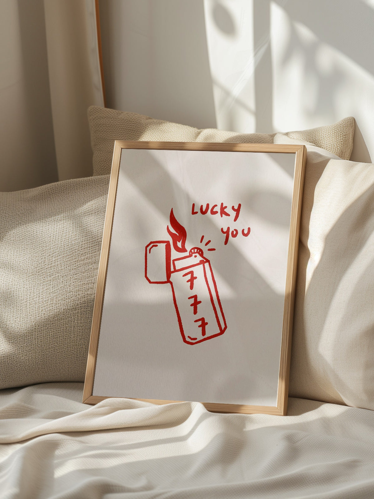 Lucky You Poster – Ahşap Çerçeveli Tablo