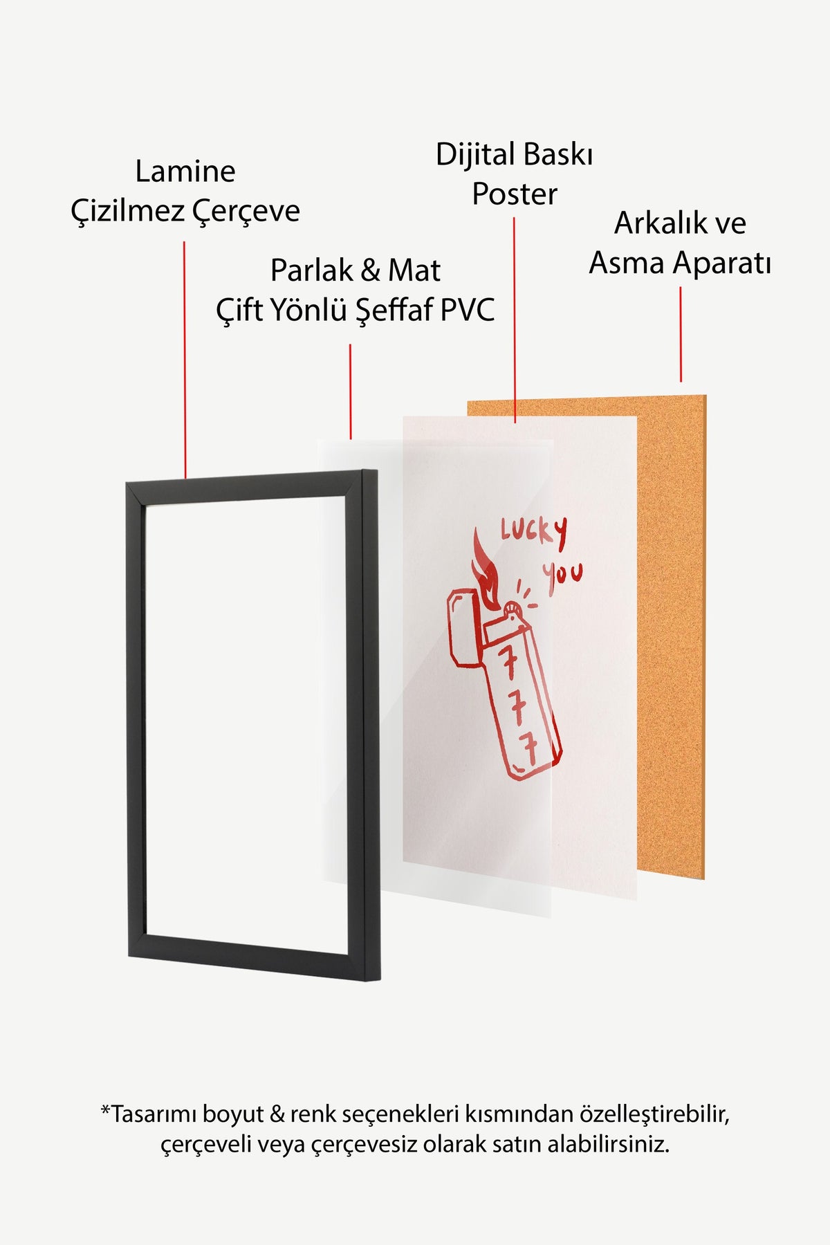 Lucky You Poster – Siyah Çerçeveli Tablo