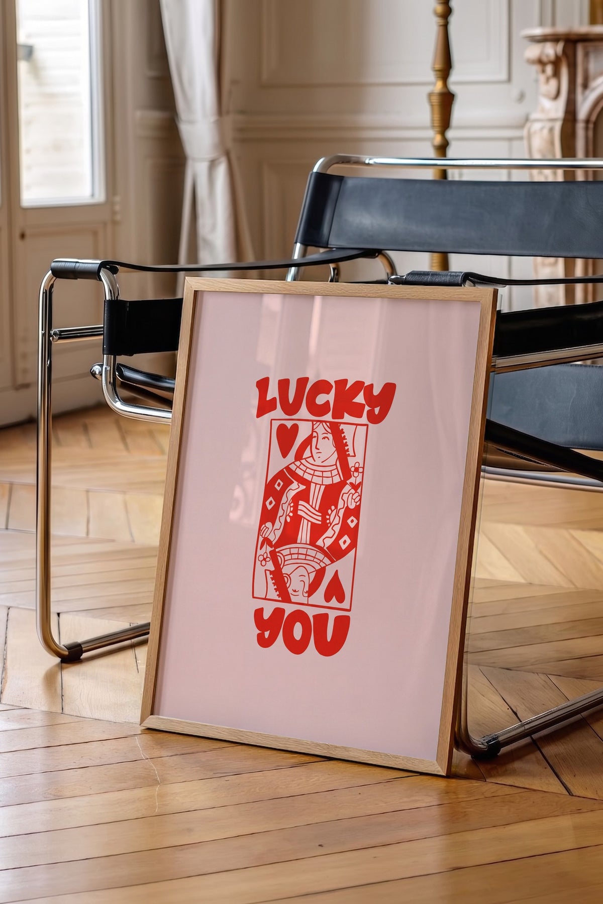 LUCKY YOU Poster – Ahşap Çerçeveli Tablo