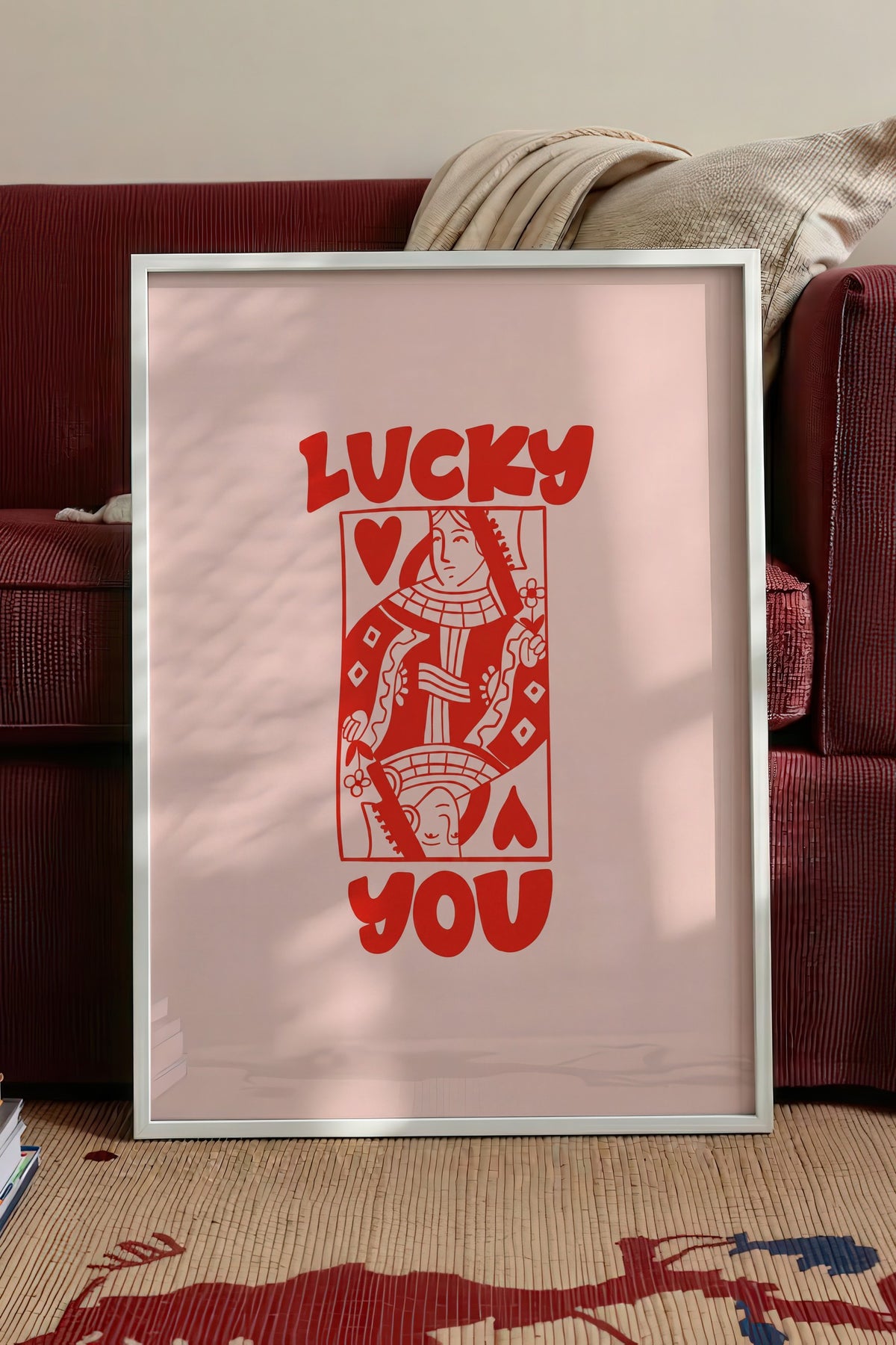 LUCKY YOU Poster – Beyaz Çerçeveli Tablo