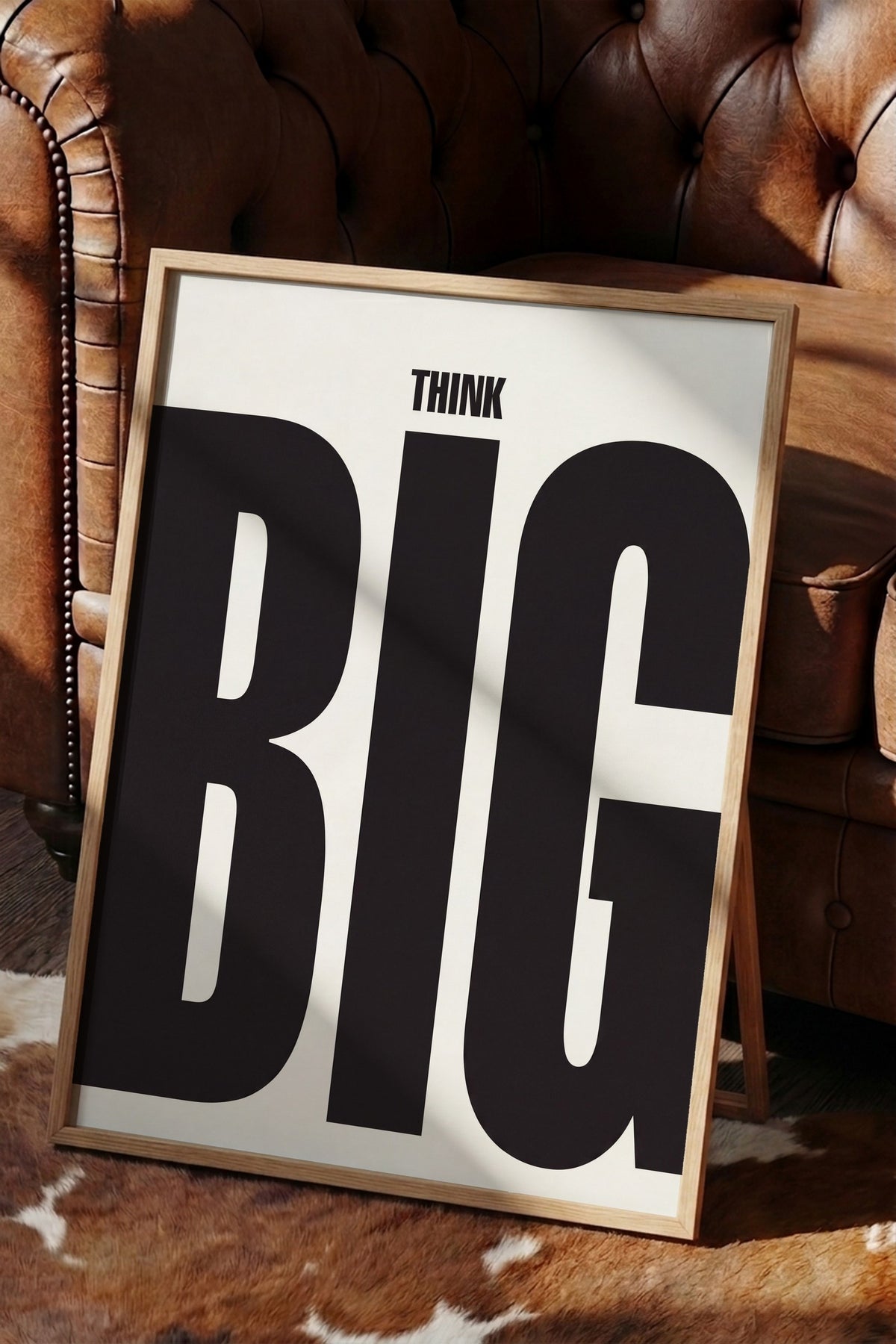 THINK BIG Poster – Ahşap Çerçeveli Tablo