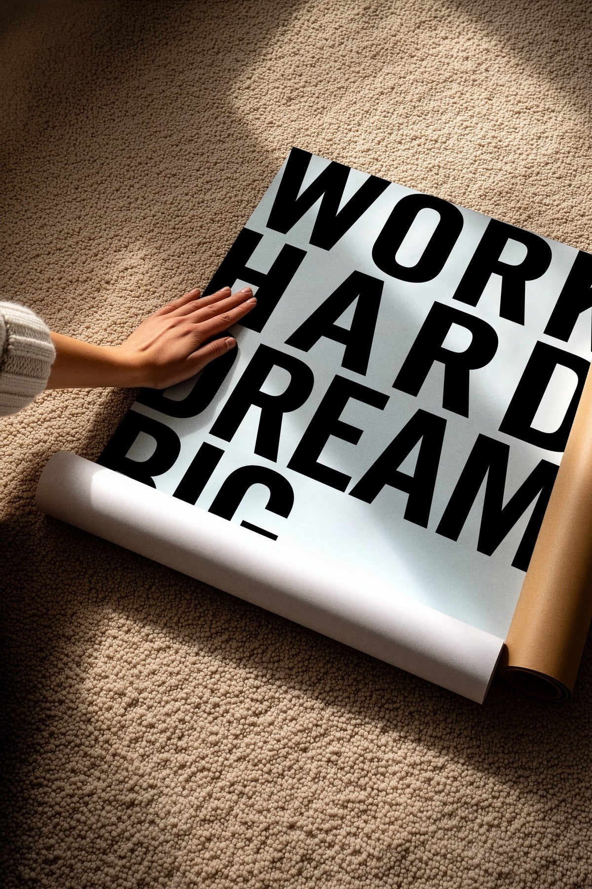 WORK HARD DREAM BIG. Çerçevesiz Poster