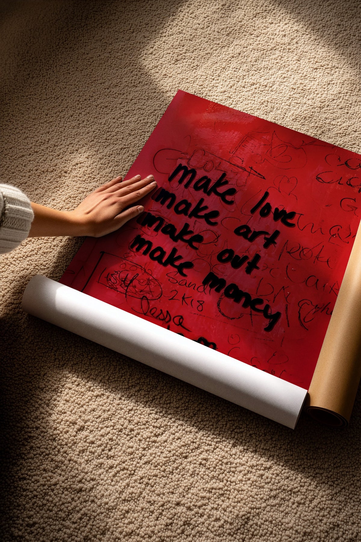 make love make art make out make money Çerçevesiz Poster
