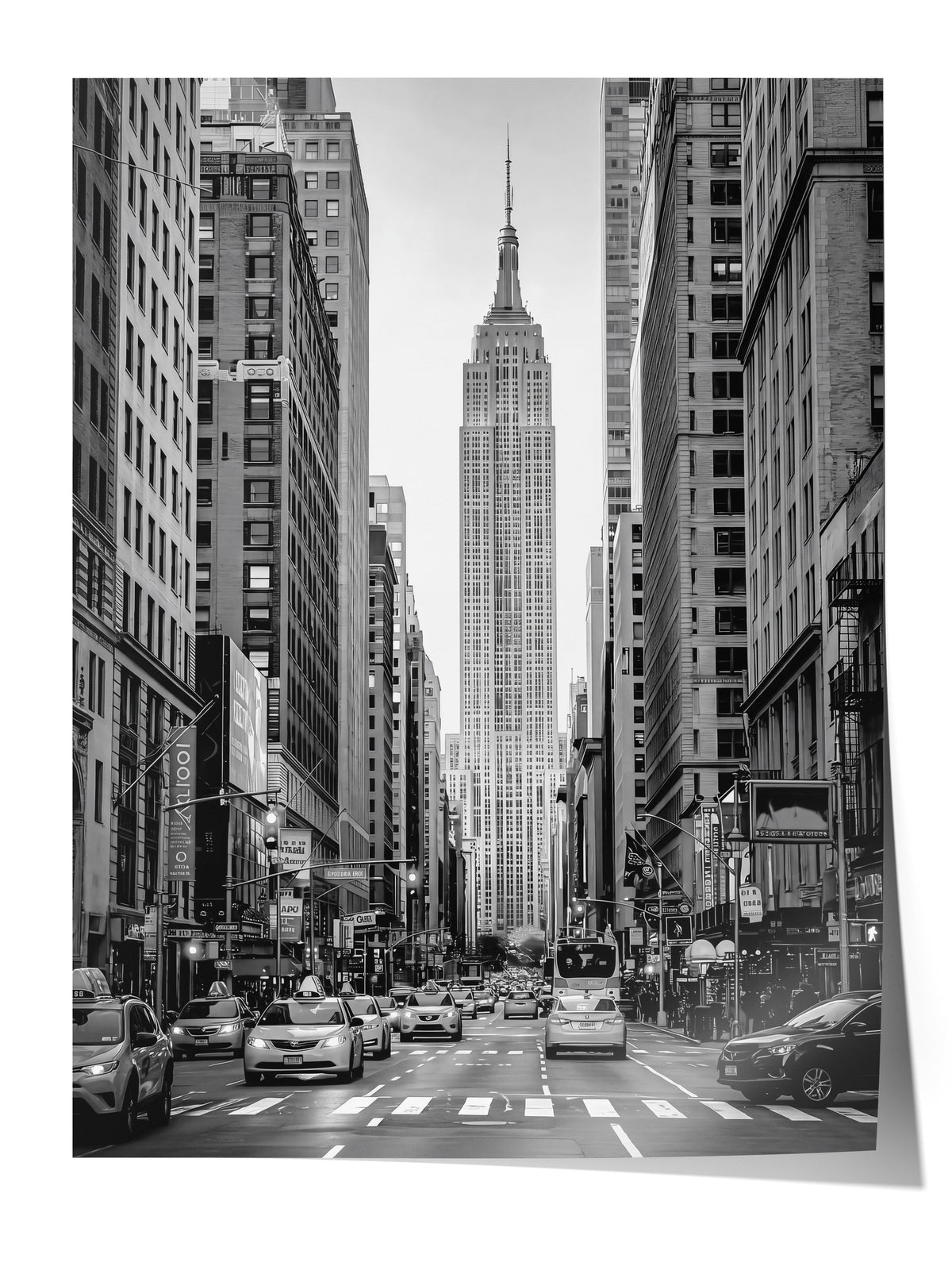 Şehir Manzarası ve Empire State Binası Çerçevesiz Poster