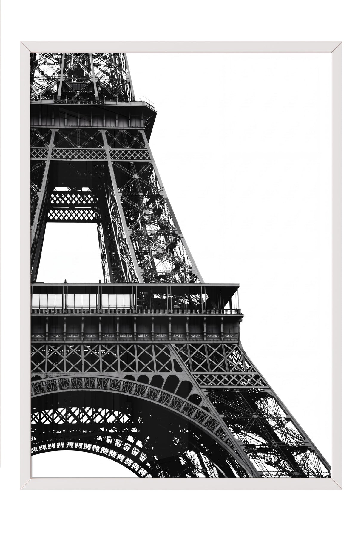 Eiffel Kulesi Detayları Poster – Beyaz Çerçeveli Tablo