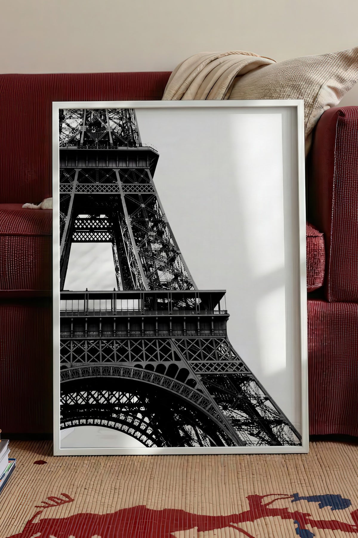 Eiffel Kulesi Detayları Poster – Beyaz Çerçeveli Tablo