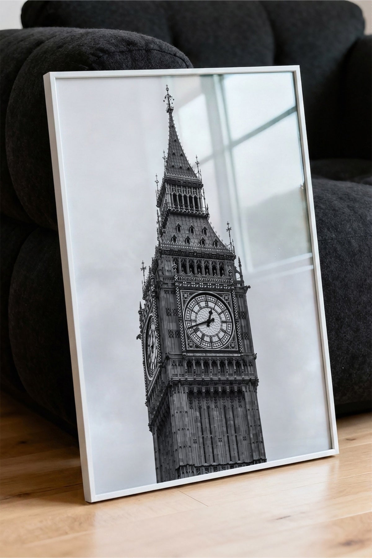 Londra Big Ben Detayı Poster – Beyaz Çerçeveli Tablo