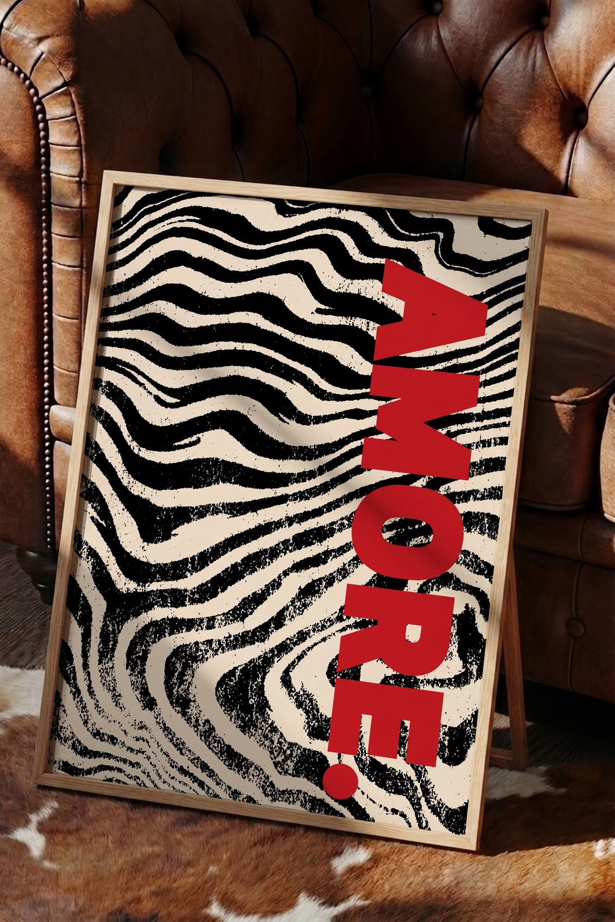 AMORE. Poster – Ahşap Çerçeveli Tablo