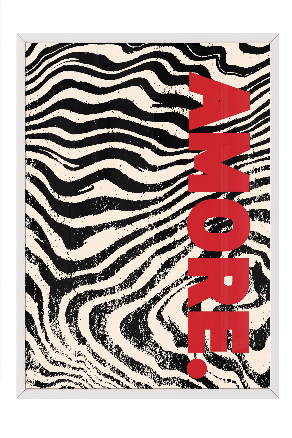 AMORE. Poster – Beyaz Çerçeveli Tablo