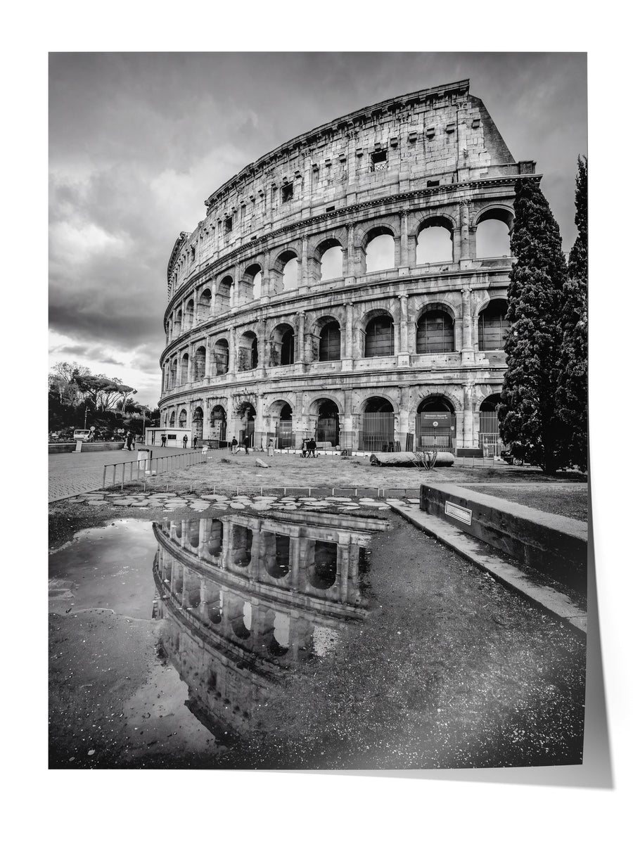 Roma Kolezyumu Yansıması Çerçevesiz Poster