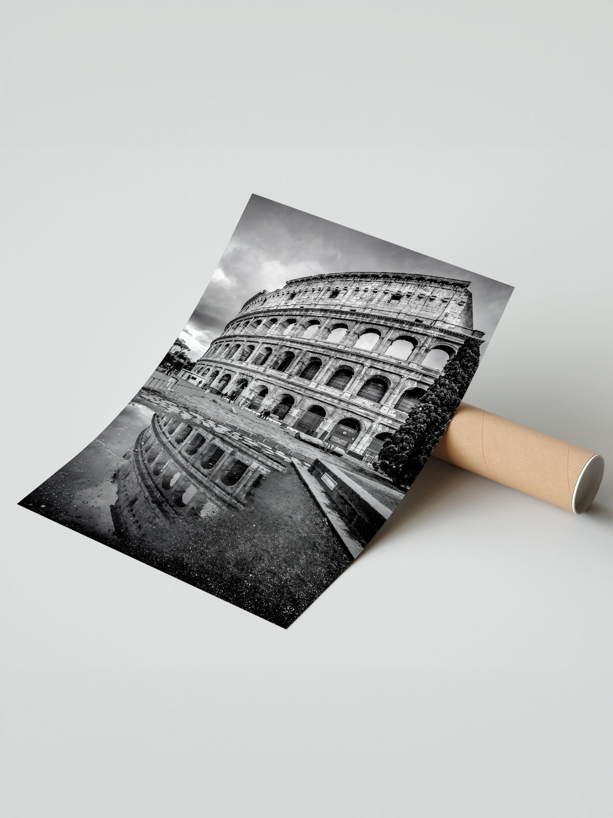 Roma Kolezyumu Yansıması Çerçevesiz Poster