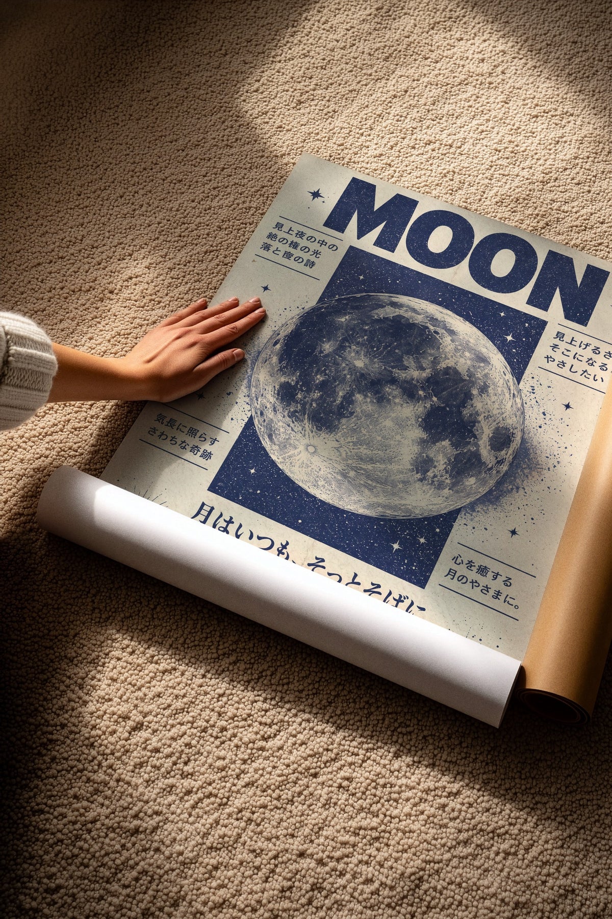 MOON Çerçevesiz Poster