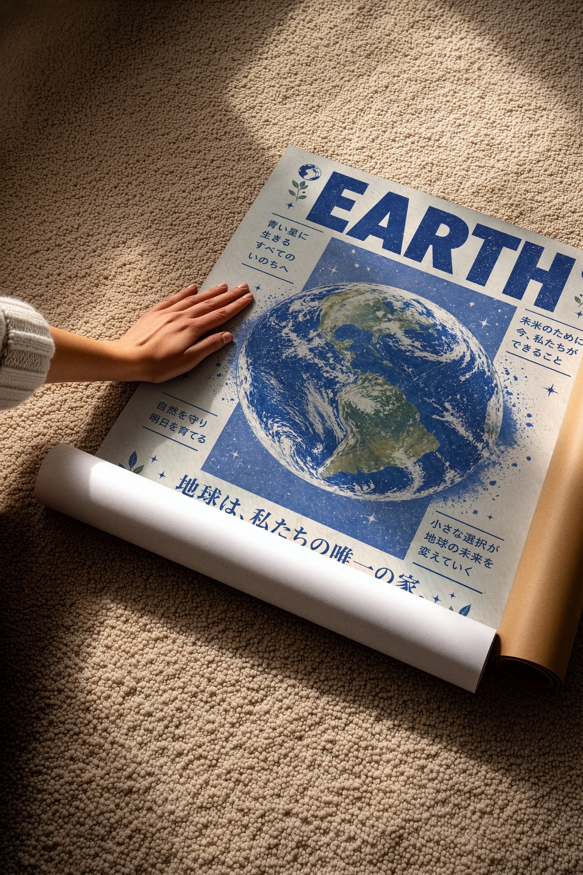 EARTH Çerçevesiz Poster