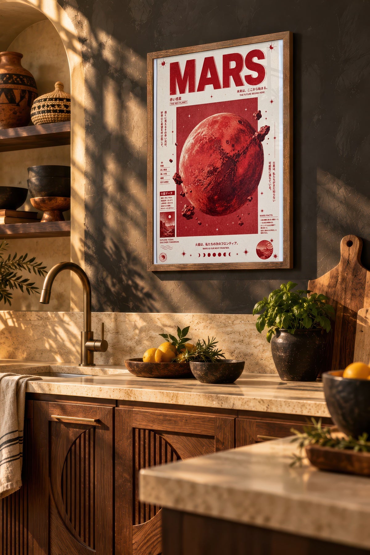 MARS Poster – Kahverengi Çerçeveli Tablo