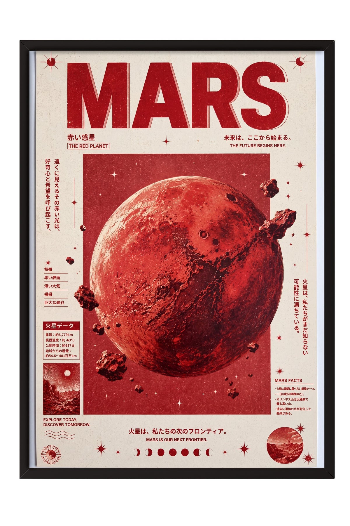 MARS Poster – Siyah Çerçeveli Tablo