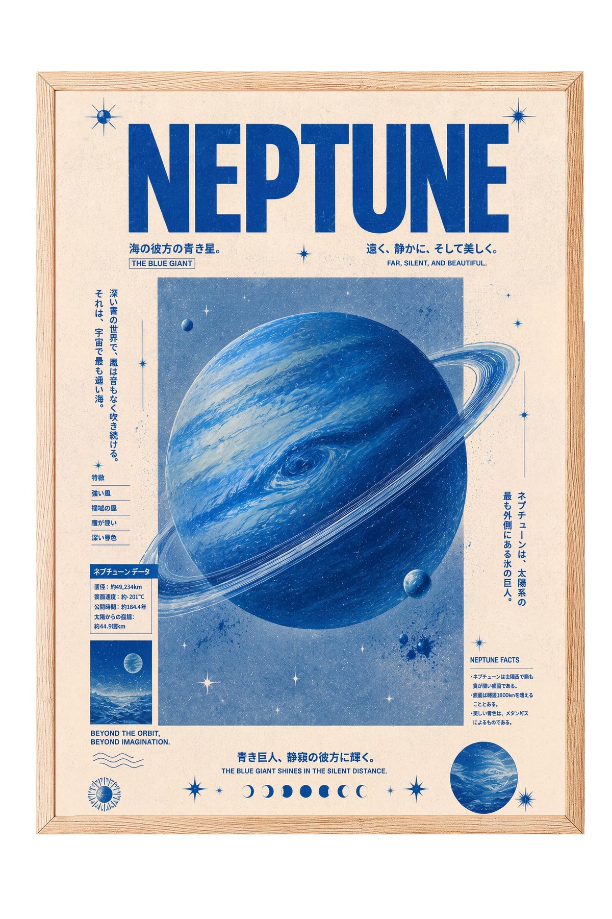 Neptune Poster – Ahşap Çerçeveli Tablo