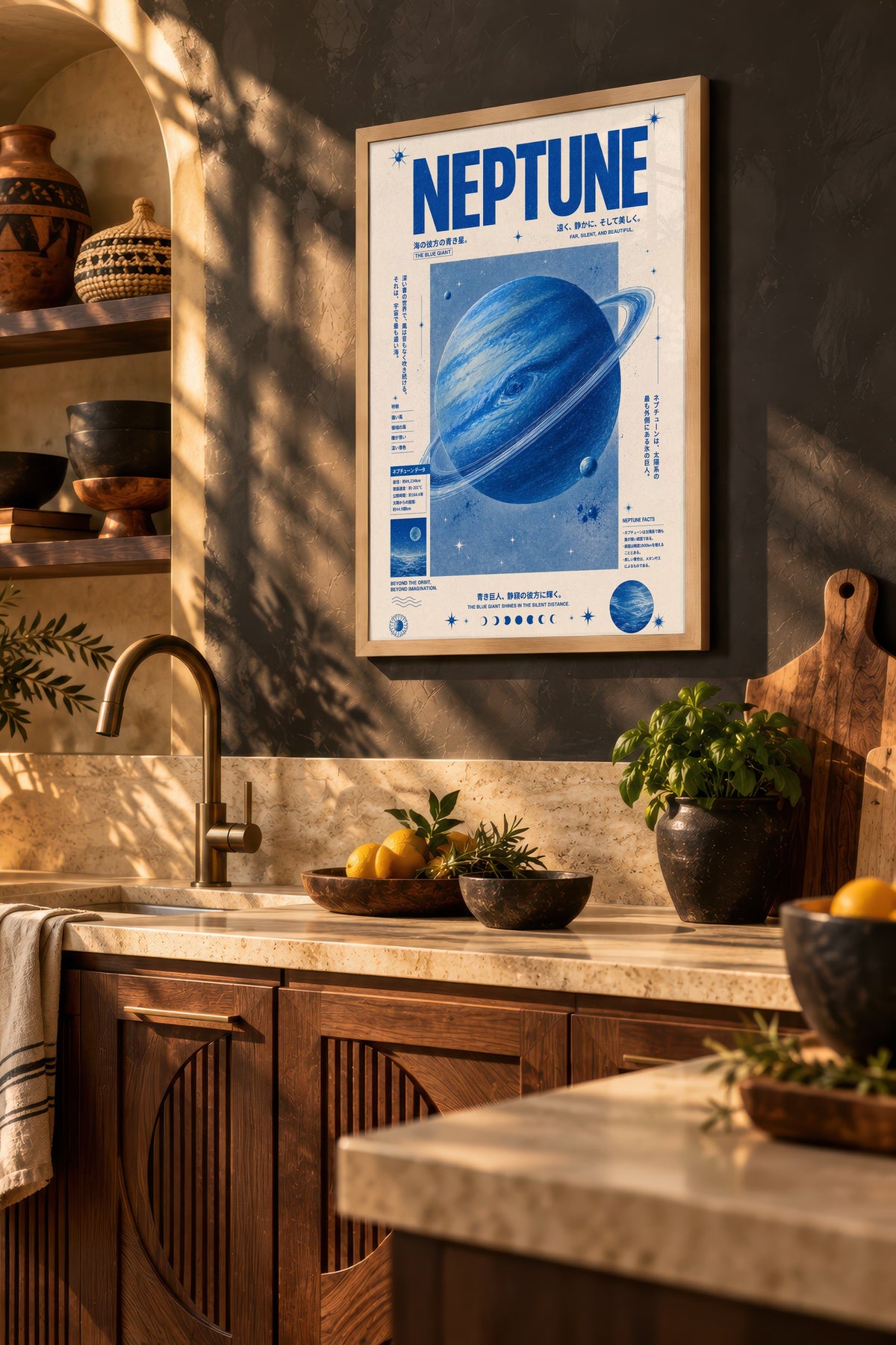 Neptune Poster – Ahşap Çerçeveli Tablo