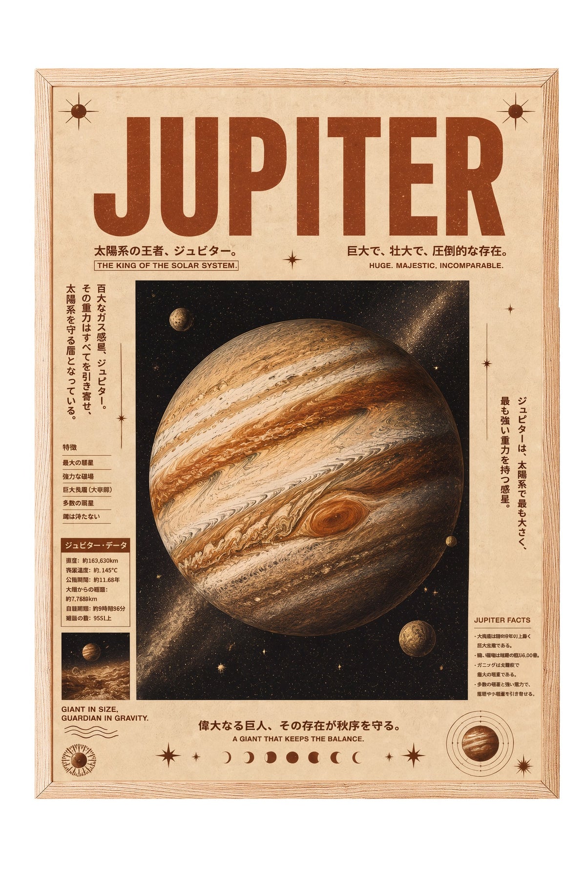 JUPITER Poster – Ahşap Çerçeveli Tablo