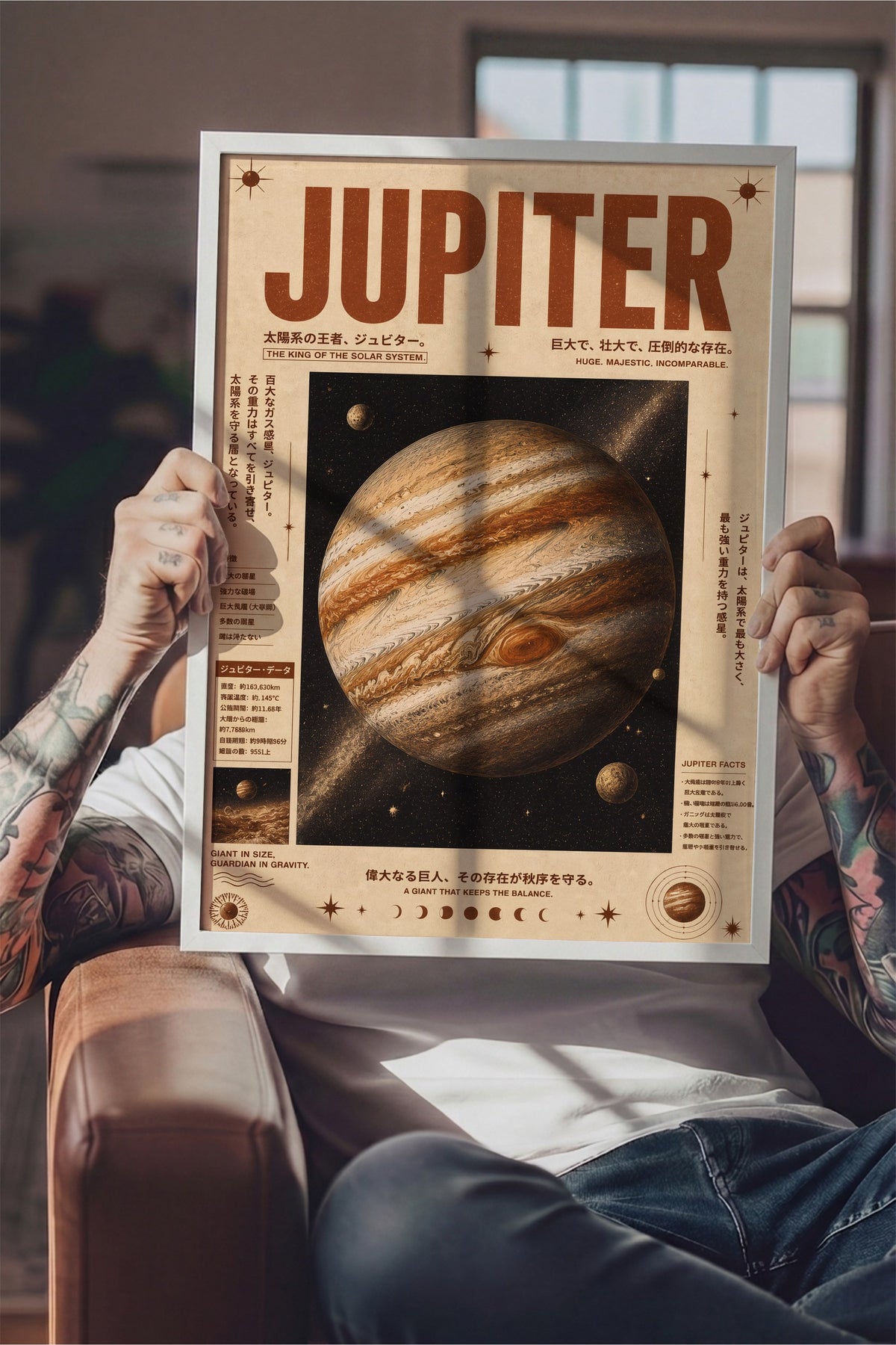 JUPITER Poster – Beyaz Çerçeveli Tablo