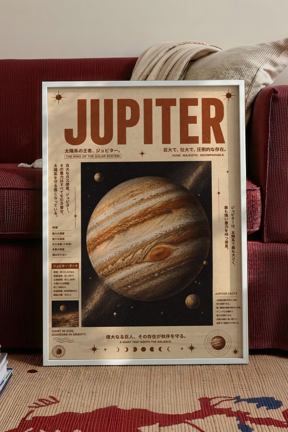 JUPITER Poster – Beyaz Çerçeveli Tablo