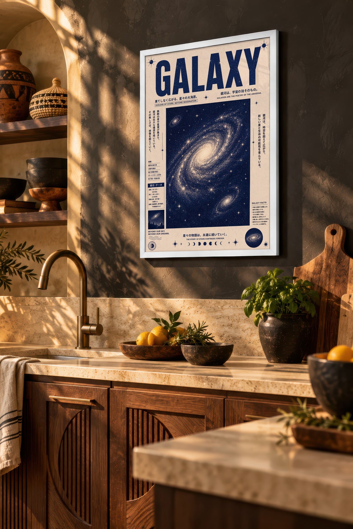GALAXY Poster – Beyaz Çerçeveli Tablo