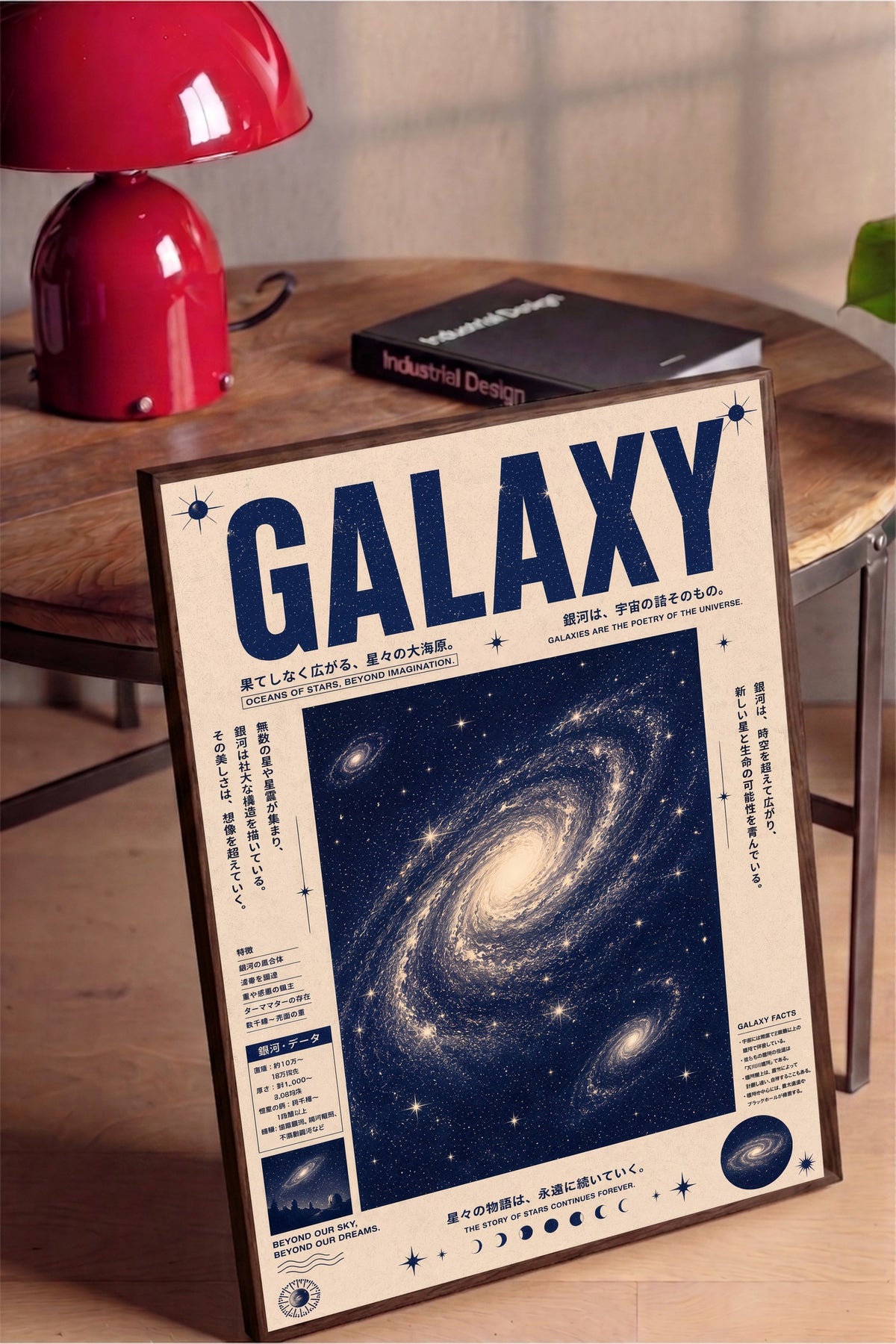 GALAXY Poster – Kahverengi Çerçeveli Tablo