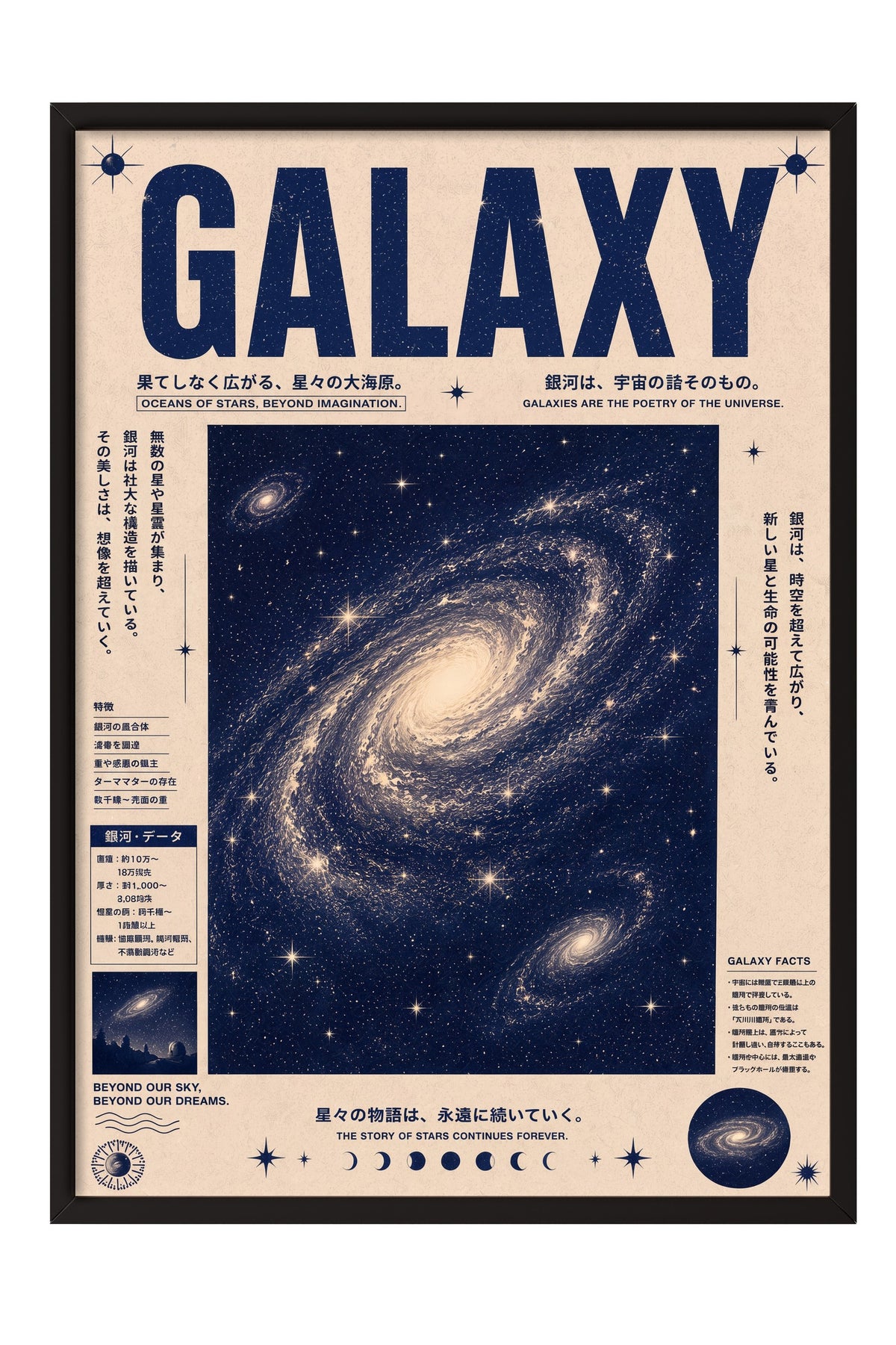 GALAXY Poster – Siyah Çerçeveli Tablo