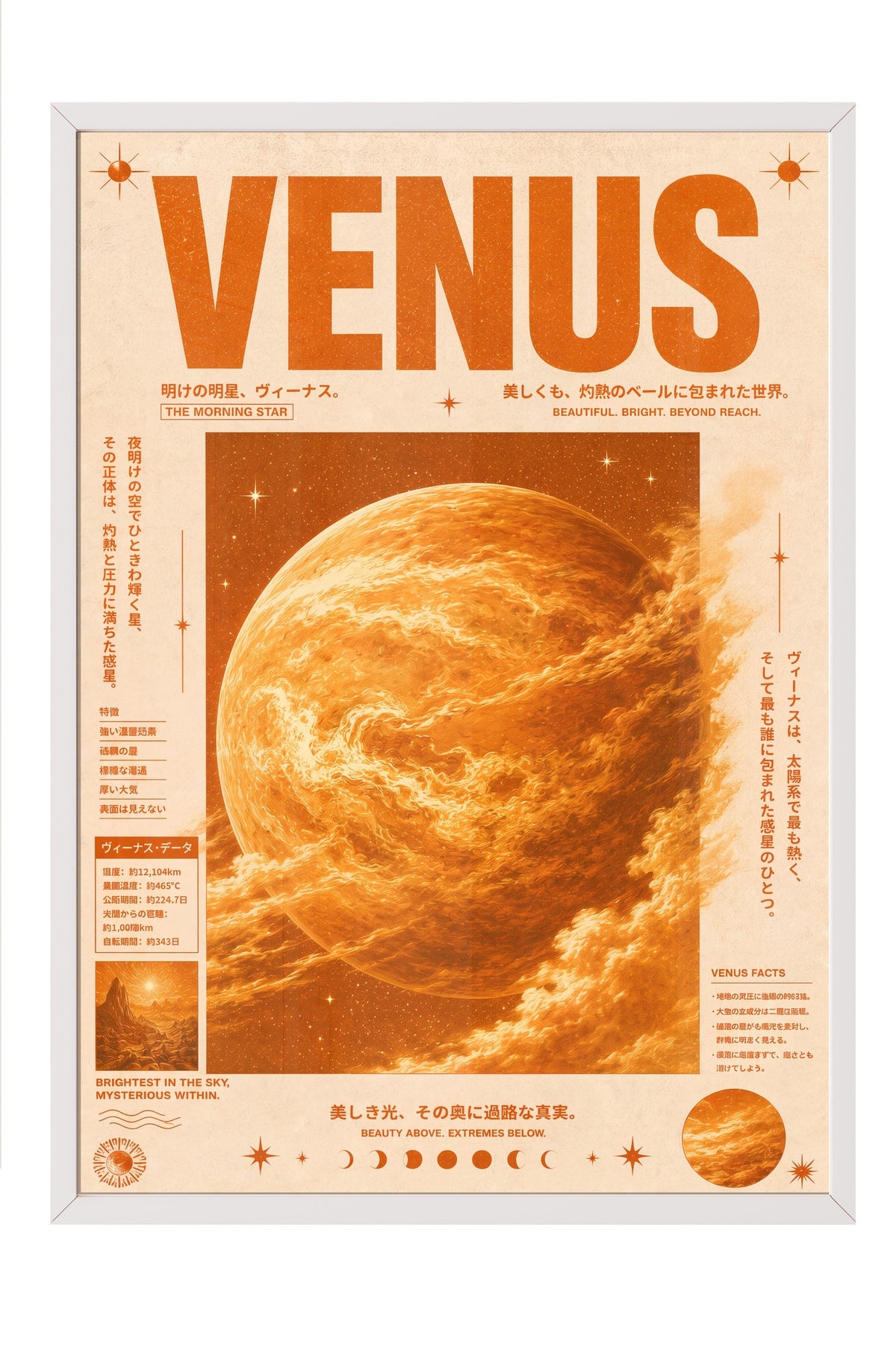 VENUS Poster – Beyaz Çerçeveli Tablo