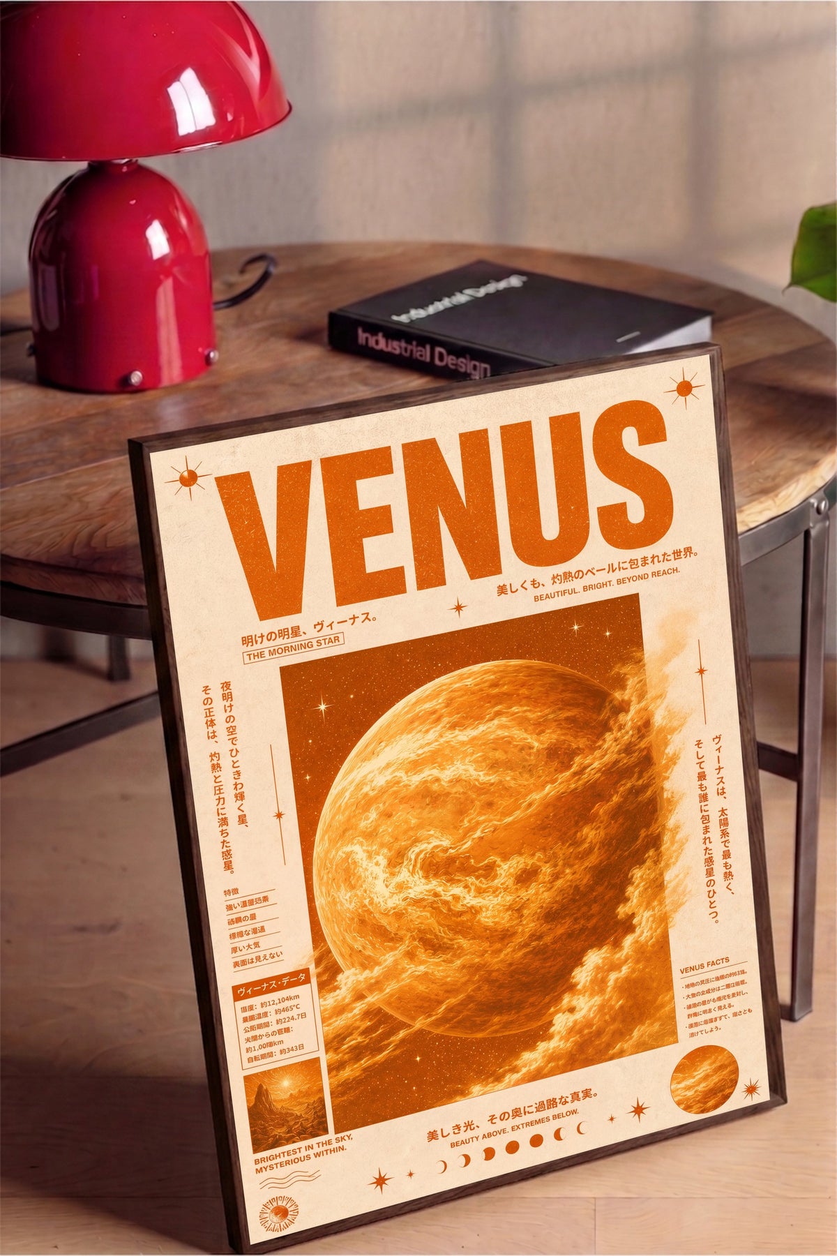 VENUS Poster – Kahverengi Çerçeveli Tablo