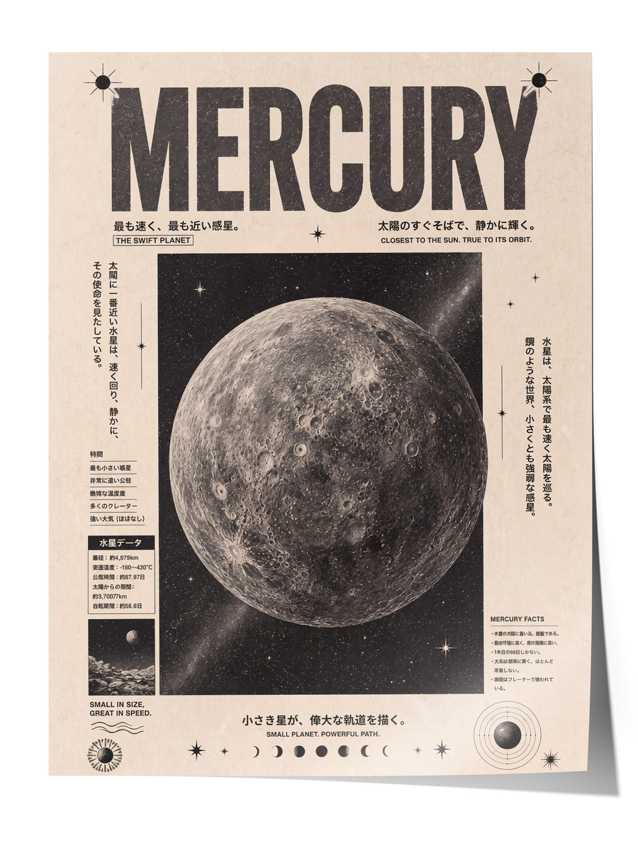 MERGURY Çerçevesiz Poster