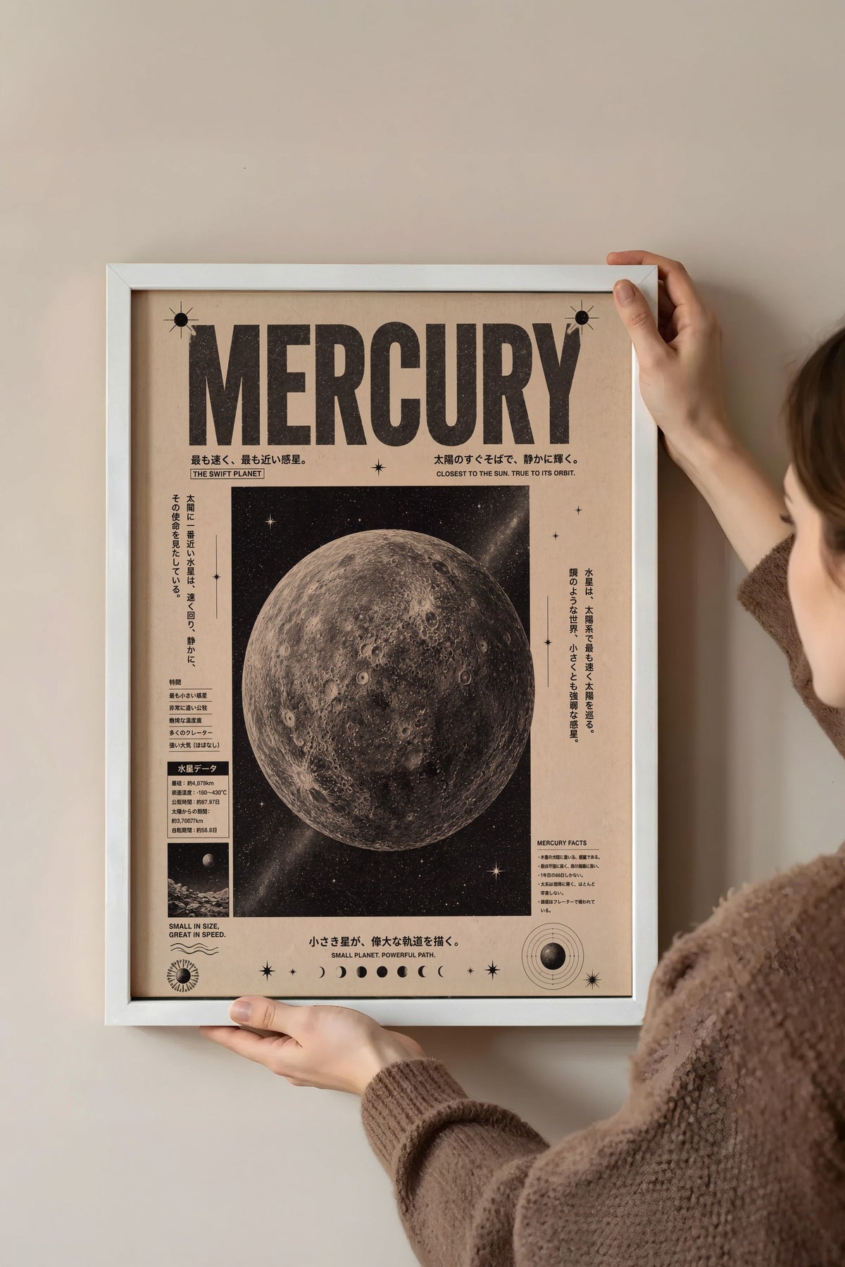 MERGURY Poster – Beyaz Çerçeveli Tablo
